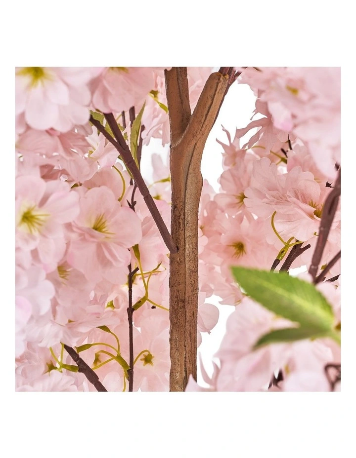 Livsip 180cm Artificial Cherry Blossom Tree Lifelike Potted Faux Plants image 2