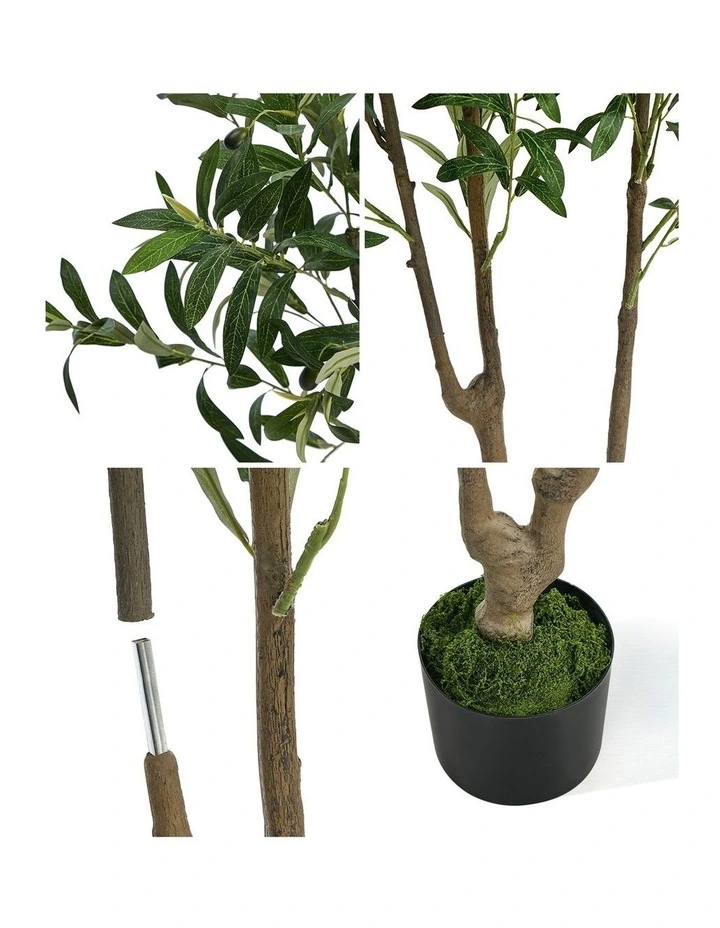 Livsip 2 Pack Artificial Olive Tree 150cm Realistic Potted Faux Plant image 6
