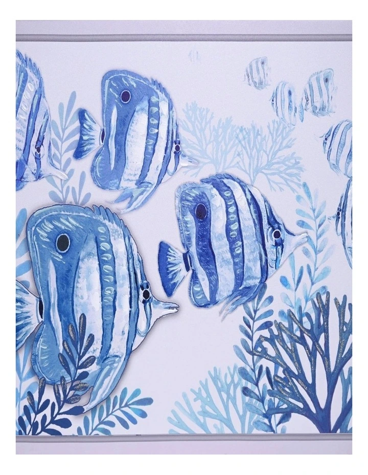 Fish Hand Painting Picture - Elegant Modern Wall Art for Living Room, Bedroom & Office Decor 80x60cm image 1
