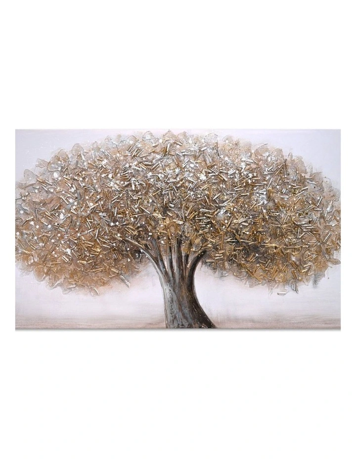 Tree Hand Painting Picture - Elegant Wall Art for Living Room, Bedroom & Office Decor 100x50cm image 1