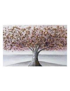 Purple Tree Hand Painting Picture - Elegant Modern Wall Art 120x60cm