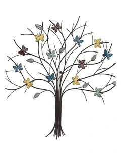 59.53.563.5cm Metal Tree Wall Decor, Artistic Home Accent for Living Room or Office