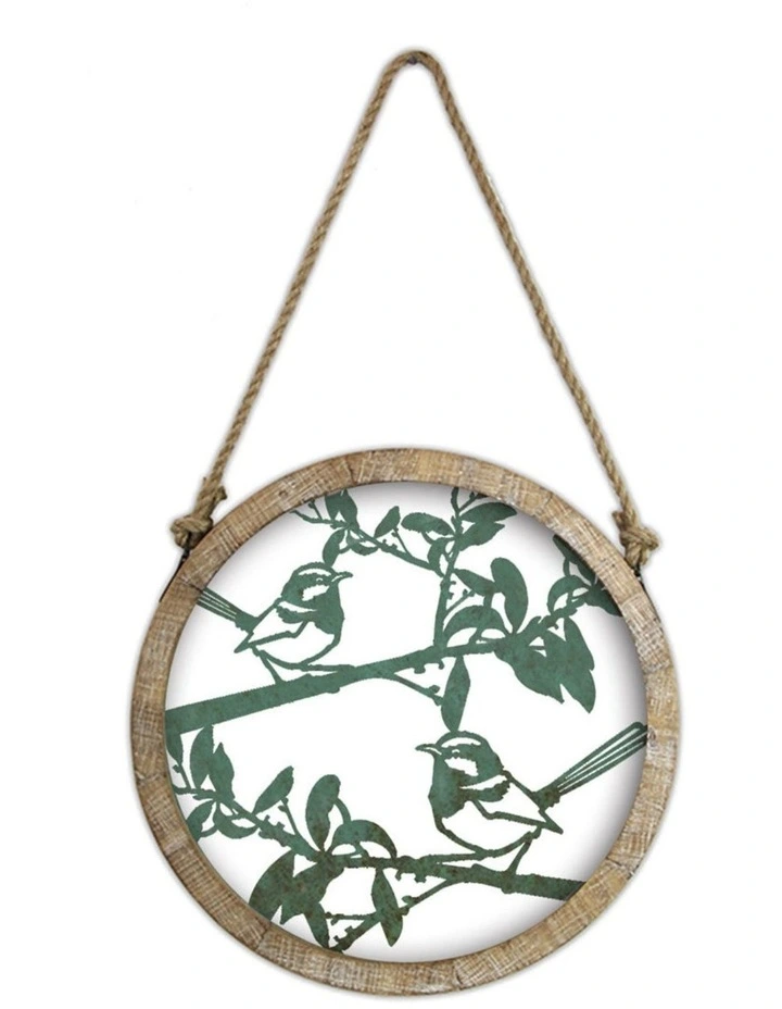 50502.5cm Exquisite Blue Wren Wall Art Metal & MDF Craftsmanship for Nature-Inspired Home Decor image 1