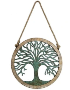 50502.5cm Timeless Tree of Life Wall Art Metal & MDF Craftsmanship for Rustic or Modern Home Decor