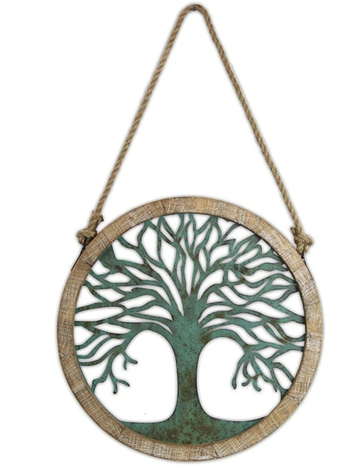50502.5cm Timeless Tree of Life Wall Art Metal & MDF Craftsmanship for Rustic or Modern Home Decor image 1