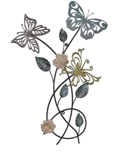 36.859cm Metal Butterflies Wall Decor, Artistic Home Accent for Living Room or Bedroom