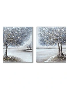 Blue Tree Hand Painting Picture - 80x80cm