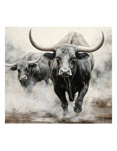 African Buffalos Canvas Print - Vibrant Wildlife Wall Art for Living Room, Bedroom & Office 100x70cm