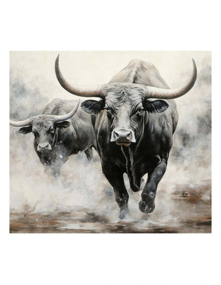 African Buffalos Canvas Print - Vibrant Wildlife Wall Art for Living Room, Bedroom & Office 100x70cm image 1