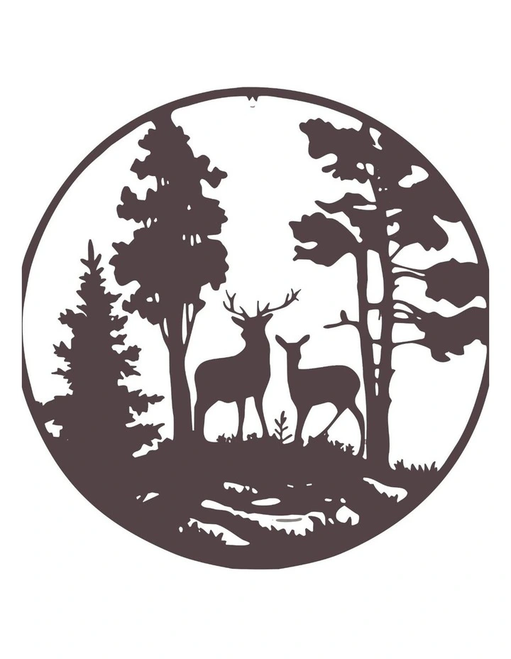 80180cm Rusty Reindeer Metal Wall Decor, Elegant Rustic Reindeer Artwork image 1