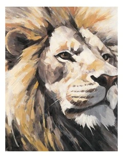 Majestic Lions Canvas Print - Vibrant Wall Art for Living Room, Bedroom & Office Dcor 80x80cm