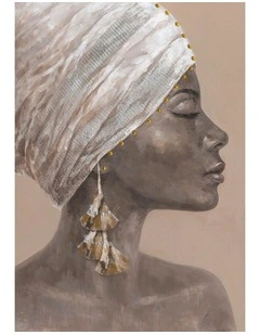 African Woman Canvas Print - Elegant Modern Wall Art 70x100cm