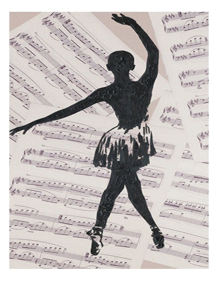 Graceful Ballerina Canvas Print - Elegance in Motion 50x70x2.5cm image 1