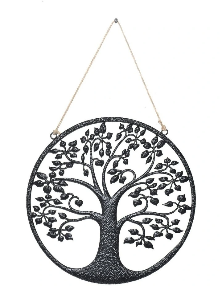 401.2740cm Metal Black Tree of Life Wall Decor, Modern Artistic Home Accent image 1