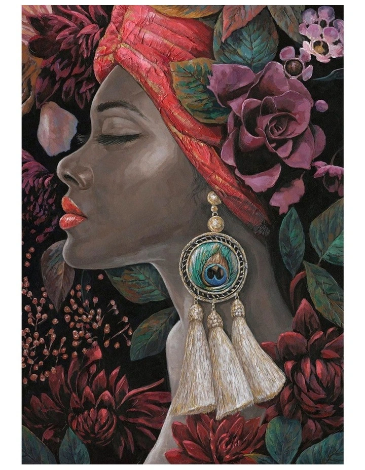 African Lady Canvas Print - Elegant Modern Wall Art for Living Room, Bedroom & Office Decor 70x100cm image 1