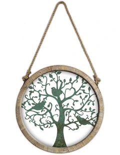 50502.5cm Inspiring Tree of Life Wall Art with BirdsMetal & MDF Design for Elegant Home Decor