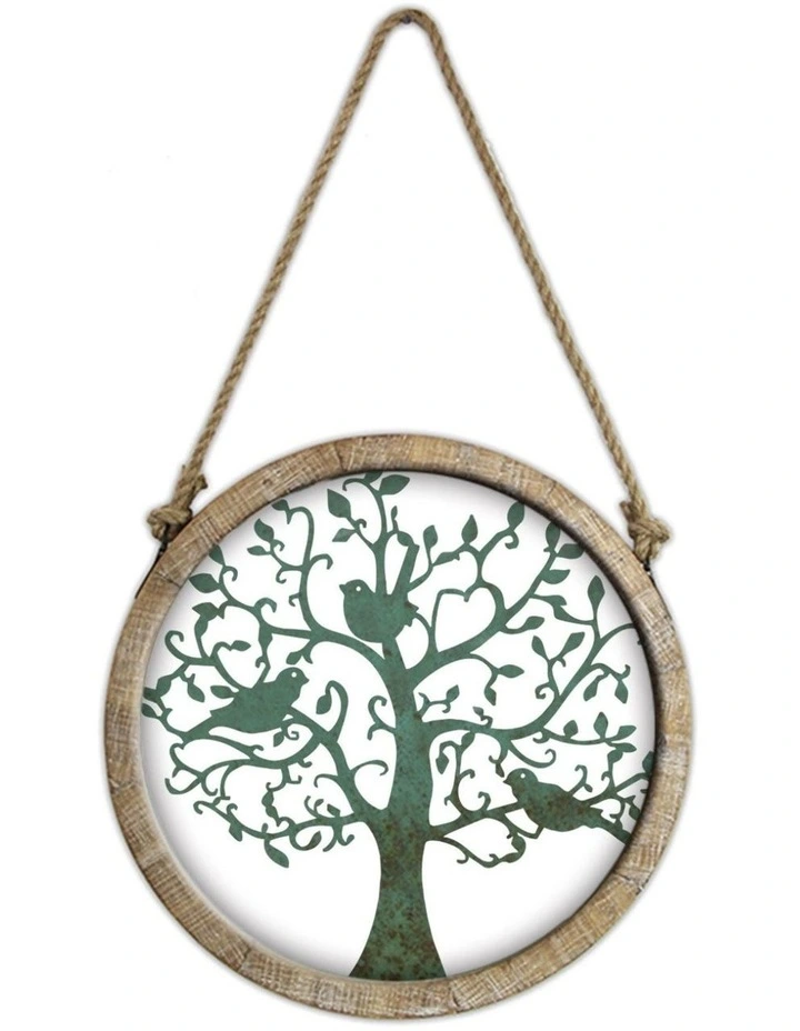 50502.5cm Inspiring Tree of Life Wall Art with BirdsMetal & MDF Design for Elegant Home Decor image 1