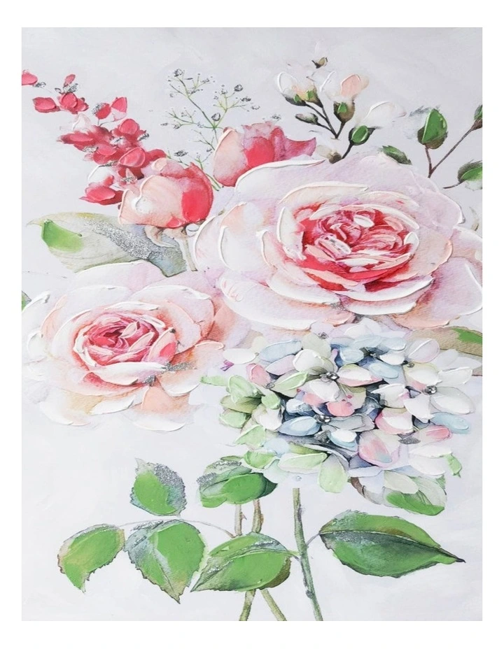 Flowers Hand Painting Picture - Elegant Modern Wall Art 60x90cm image 1