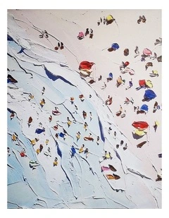 Beach Hand Painting Picture - Elegant Modern Wall Art 100x80cm