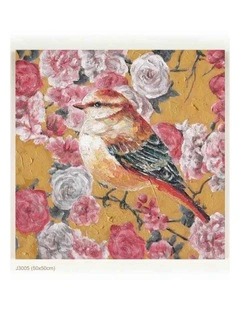 Bird Canvas Wall Art - Elegant Modern Handcrafted Print 50x50cm