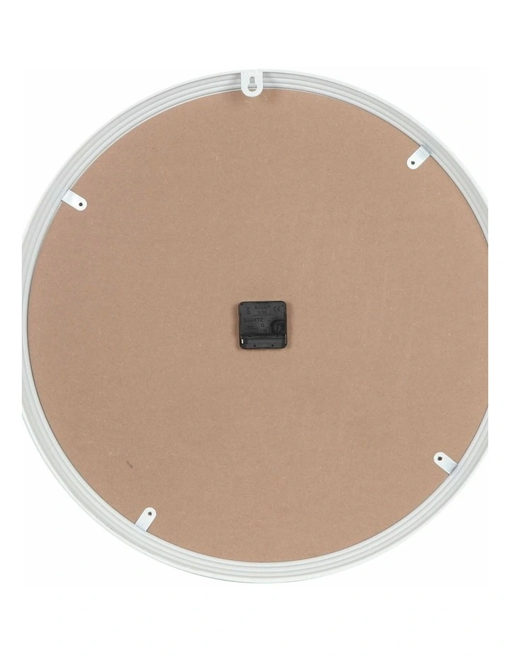 White Metal 60cm Kensington Station Wall Clock image 3
