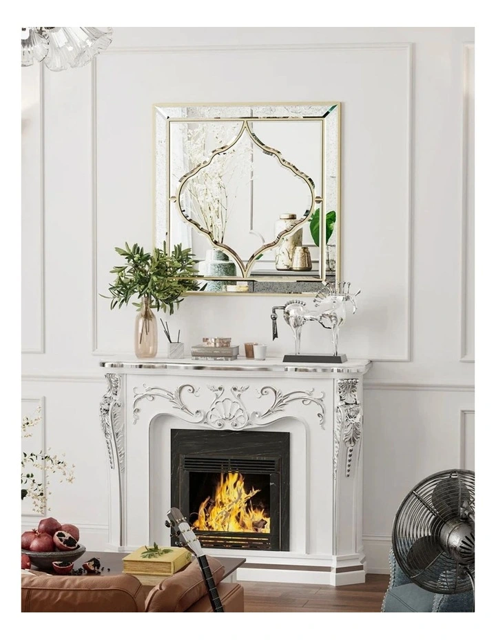 Silver Bling Crush Diamond Mirror 100x70cm image 2
