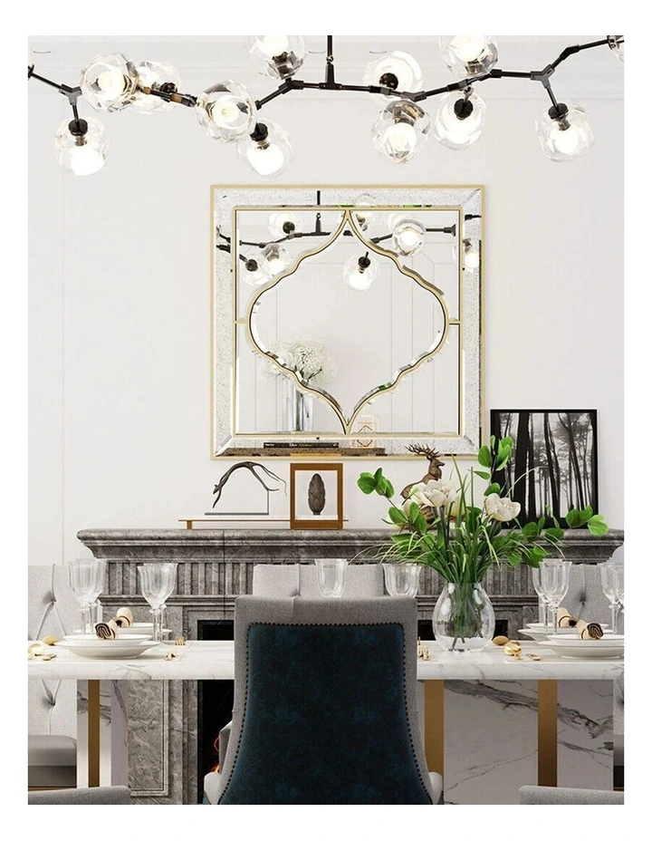 Silver Bling Crush Diamond Mirror 100x70cm image 4