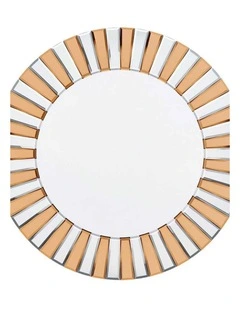 Silver 60cm Decorative Wall Mirror With Crushed Diamond Accents