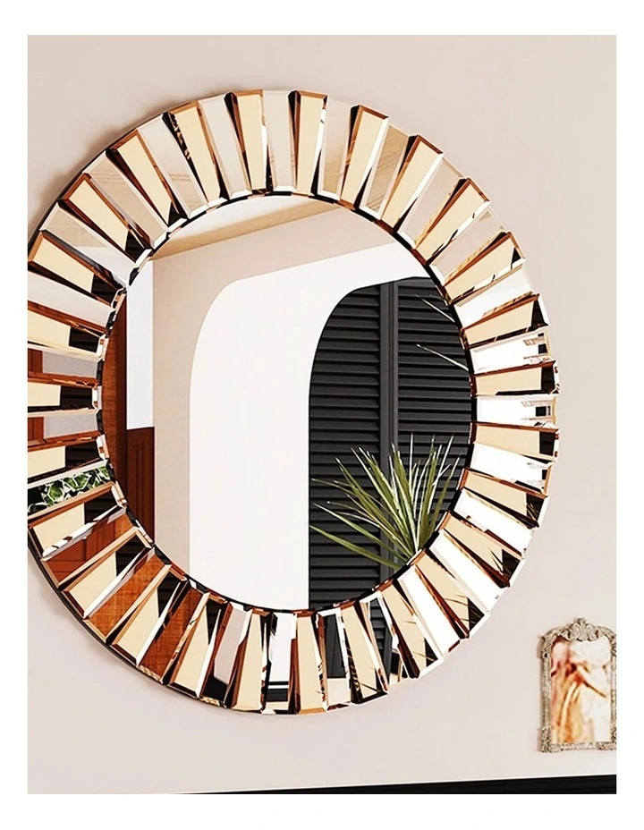 Silver 60cm Decorative Wall Mirror With Crushed Diamond Accents image 2