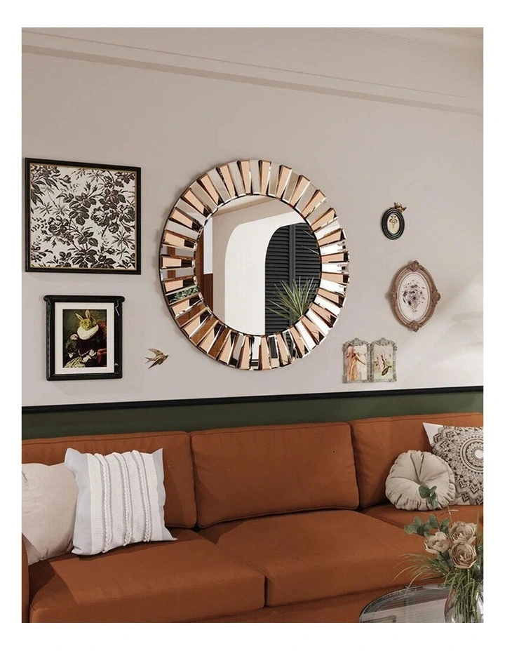 Silver 60cm Decorative Wall Mirror With Crushed Diamond Accents image 4
