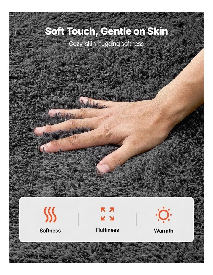 Soft Shag Area Rug 5x8 Plush Thick Non Slip Bedroom Living Room Carpet image 7