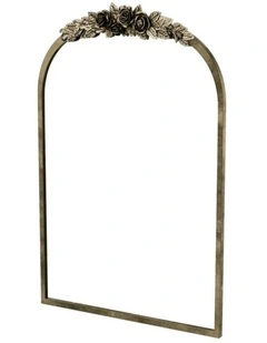 Brass Gold Baroque Arched Wall Mirror Small