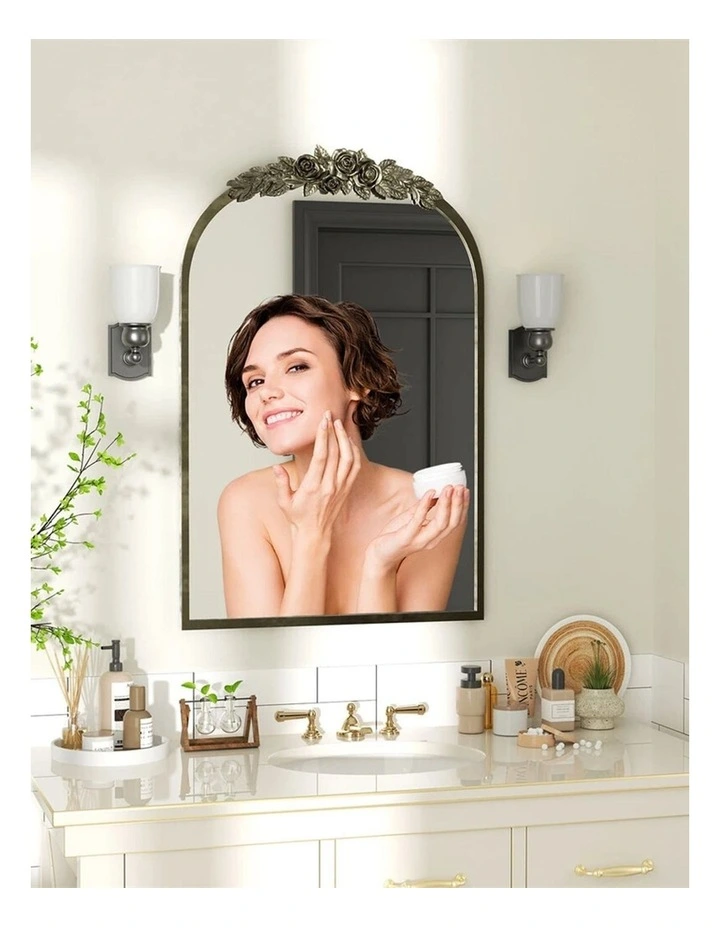 Brass Gold Baroque Arched Wall Mirror Small image 5