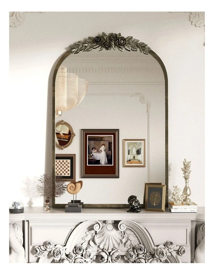 Antique Brass Baroque Mirror for Hallway image 3