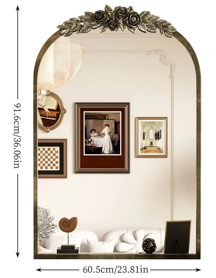 Antique Brass Baroque Mirror for Hallway image 5