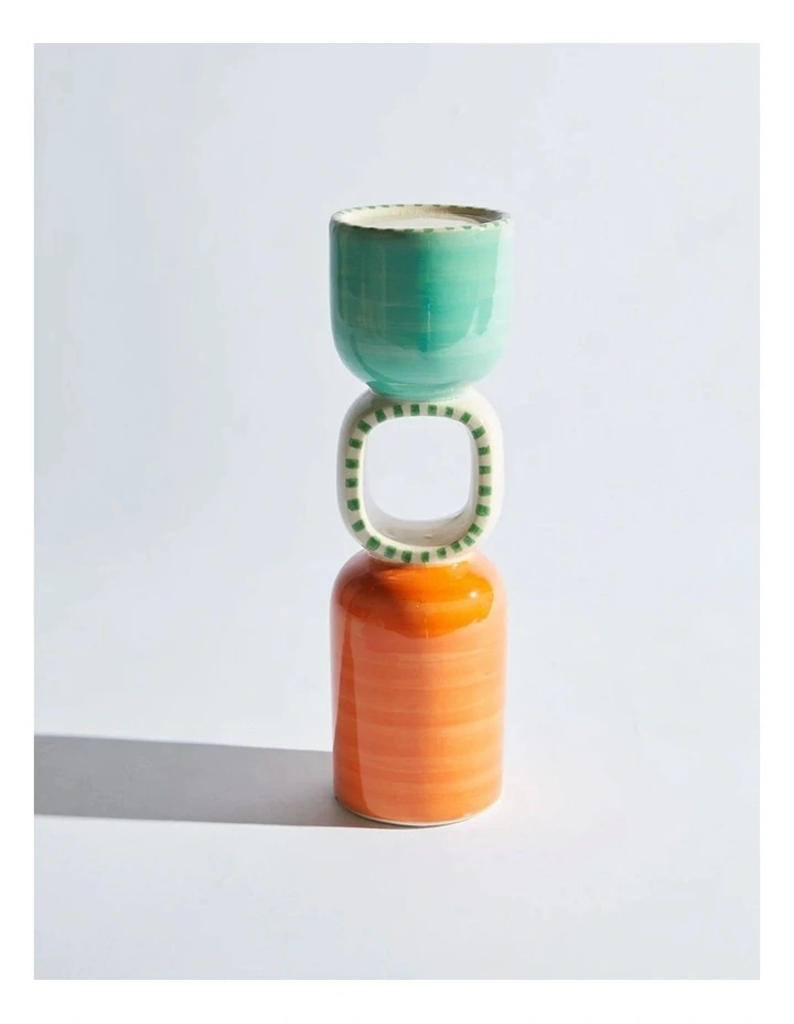 Cabana Tall Candle Holder Orange image 1