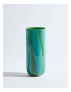 Candy Teal Cylinder Vase