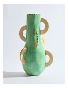 Cabana Tall Vase Aqua