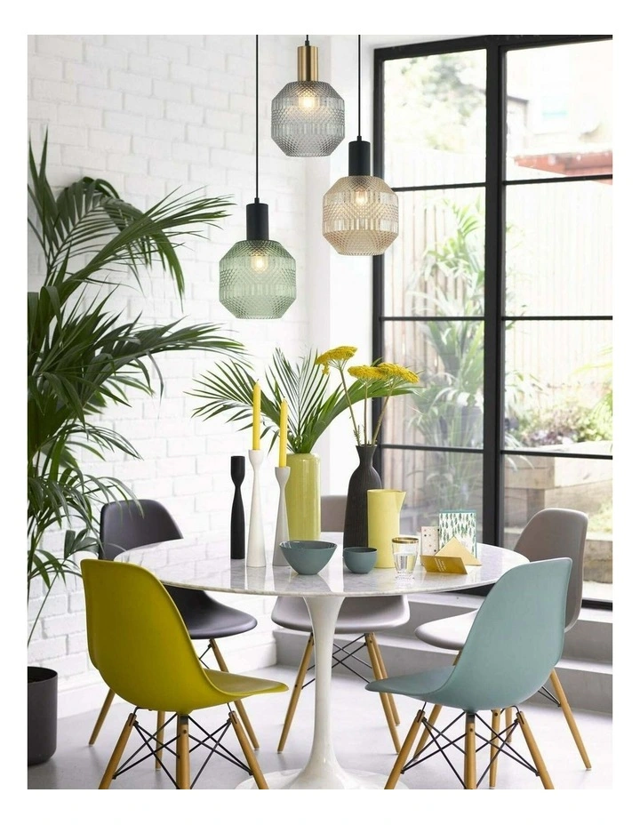 Maraca Interior Glass Jar With Quadrilateral Segment Pendant Lights image 3