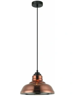 Lamina Retro Copper Coloured Dome Glass Pendant Light