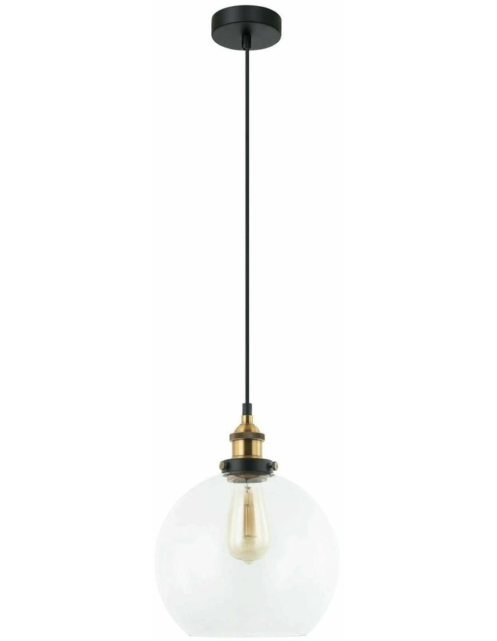 Pesini Interior Wine Glass with Antique Brass/ Chrome Highlight Pendant Lights image 1
