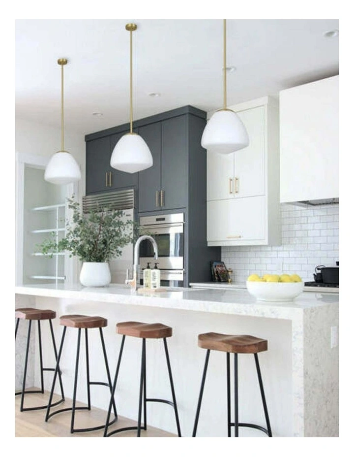 Ciotola Interior Tipped Medium Dome Frosted Glass Pendant Lights image 2