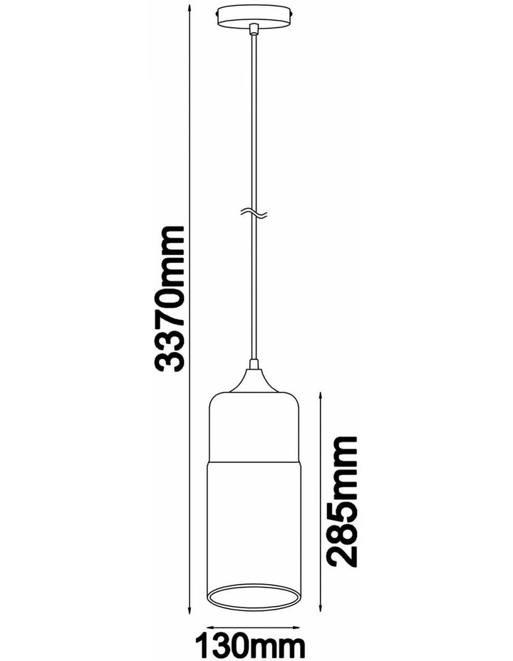 Casa Retro White With Amber Oblong Pendant Light image 3