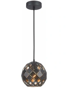 Tuile Interior Small Embossed Tiled Iron Wine Glass Shape Pendant Lights