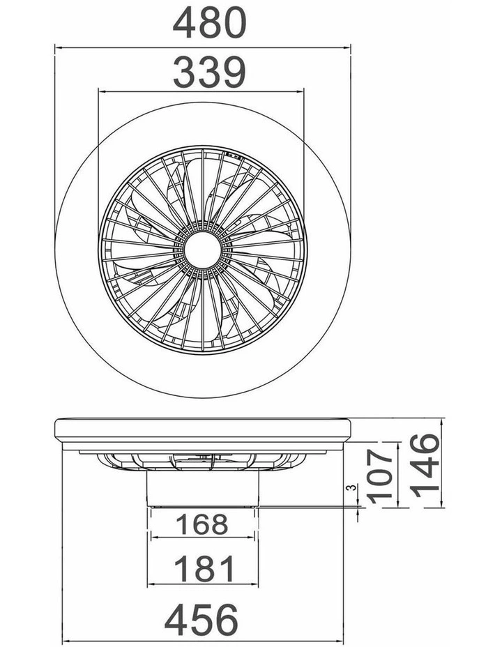 Viftu Interior Low Profile DC Surface Mounted Ceiling Fan with LED Tri-CCT Light image 3