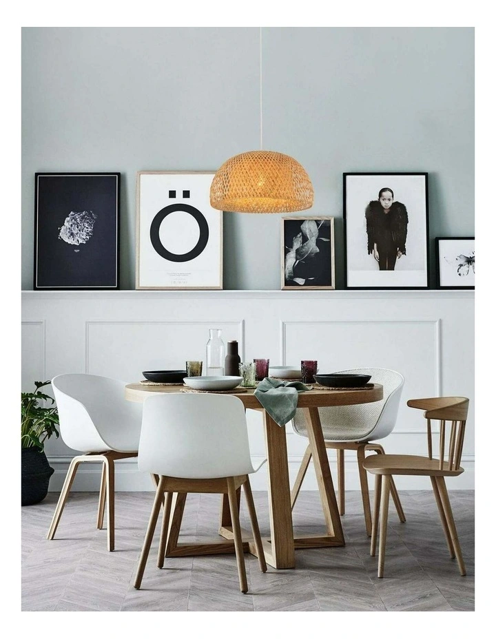 Canasta Bohemian Interior Natural Bamboo Finish Pendant Light image 2