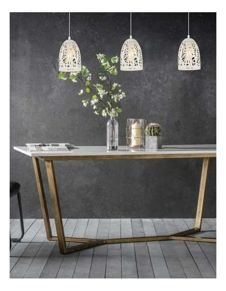 Escama Interior Iron Cage Ellipse Pendant Lights image 3