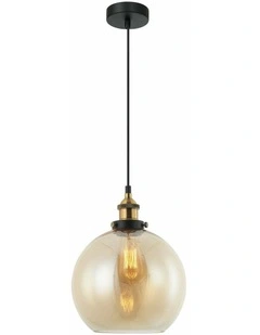 Pesini Interior Wine Glass with Antique Brass/ Chrome Highlight Pendant Lights
