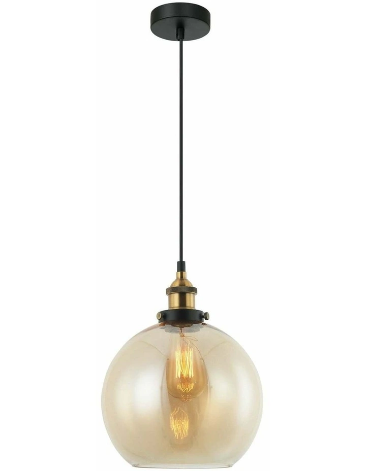 Pesini Interior Wine Glass with Antique Brass/ Chrome Highlight Pendant Lights image 1