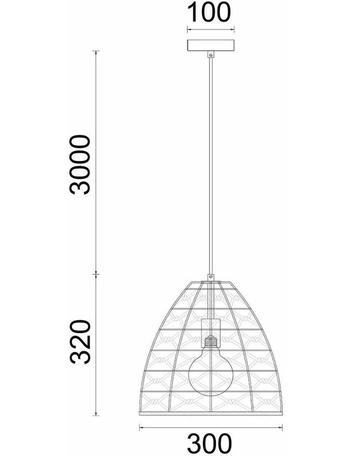 Canamo Bohemian Interior Natural Hemp Rope & Black Hardware Ellipse Pendant Light image 4